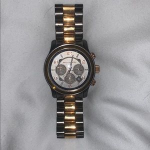 Gun Metal Rose Gold Two Tone Michael Kors Watch
